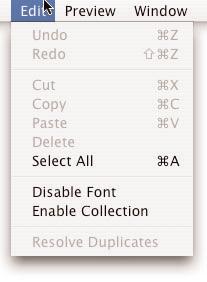 82 Duplicate Fonts If you frequently receive groups of fonts for specific jobs, you should add the set, do the job, then delete the set and the fonts associated with it before adding another set.