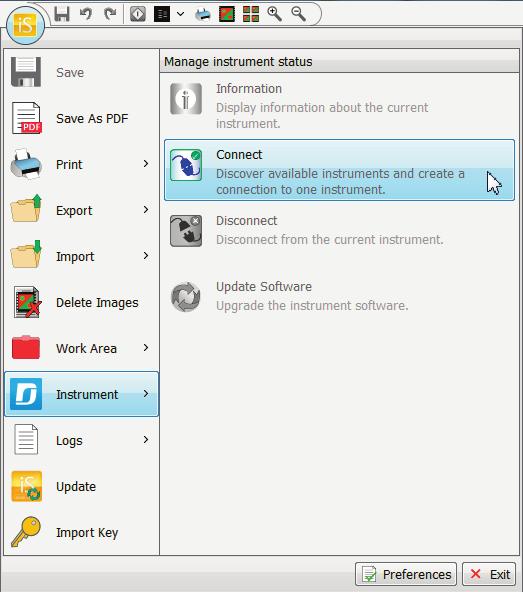 Removing the folder from the window does not delete the folder or its contents.) NOTE: Each user should create their own Work Area, as previous settings for instrument, analysis, image display, etc.