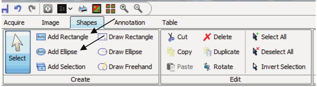 7 Data Analysis Add and Manipulate Shapes 1) Click the Shapes tab.