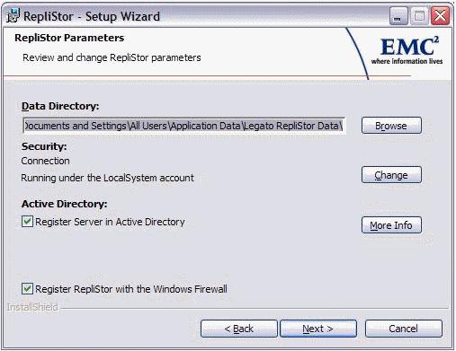 RepliStor and Windows XP RepliStor versions 6.1 and later support Microsoft Windows XP Service Pack 2.
