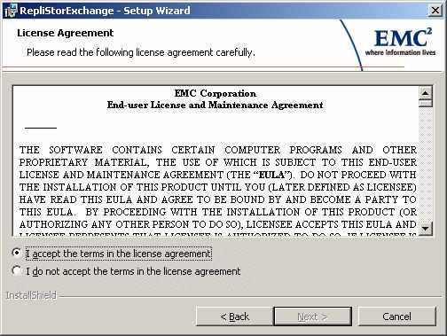 Figure 3 Exchange License Agreement window 5.