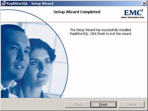 9. Click Install, and the Setup Wizard then installs RepliStor SQL 2005 Support as shown in Figure 15 on page 43. Figure 15 Installing RepliStor SQL 2005 support 10.
