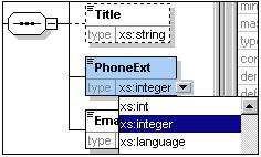 XMLSpy Tutorial Creating a basic XML Schema 17 The items in the Facets Entry Helper change at this point. 2. In the Facets Entry Helper, double-click in the maxincl field and enter 99.