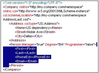 48 XMLSpy Tutorial Creating an XML document You could now enter the Person data in Text View, but let's move to