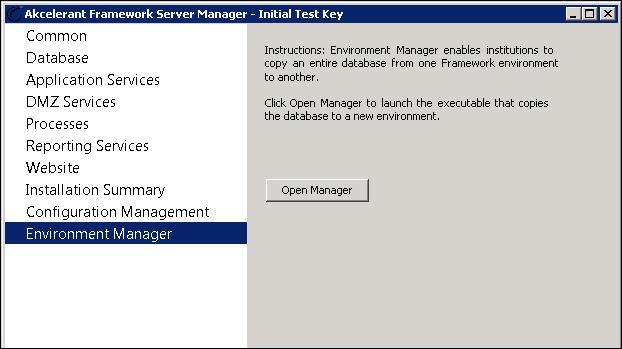 For more information on executing an import, refer to the Configuration Manager topic within the Administrator Guide.