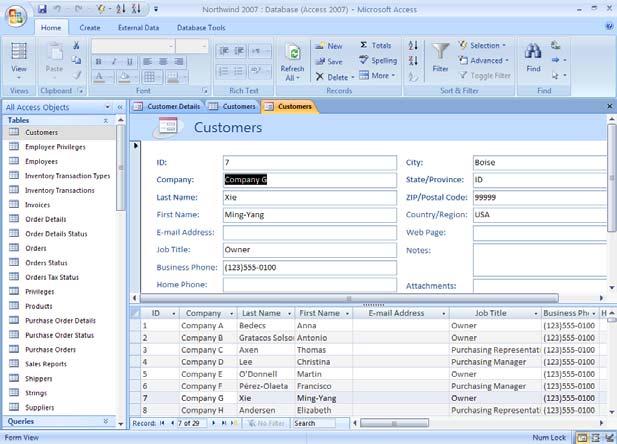4. Split forms allow you to create a form that combines Datasheet view