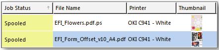 import print jobs to Fiery XF Server, and property inspector can be used to change
