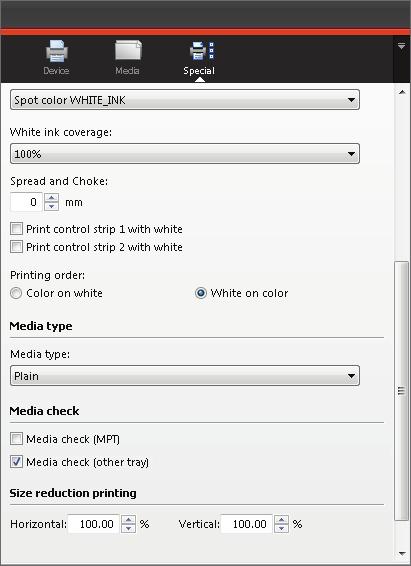 4 Set the paper type Items in [Media name] are arranged in the following order: "Paper name_print quality_color