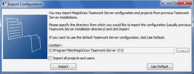 The Teamwork Server startup dialog opens. 6. Click the Start Server button. The server starts. 7. If it is needed, add Teamwork Server to Window services.