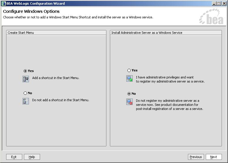 12345678 10 Select Yes to create a Start Menu, and No to install the server (MAXIMOSERVER) as