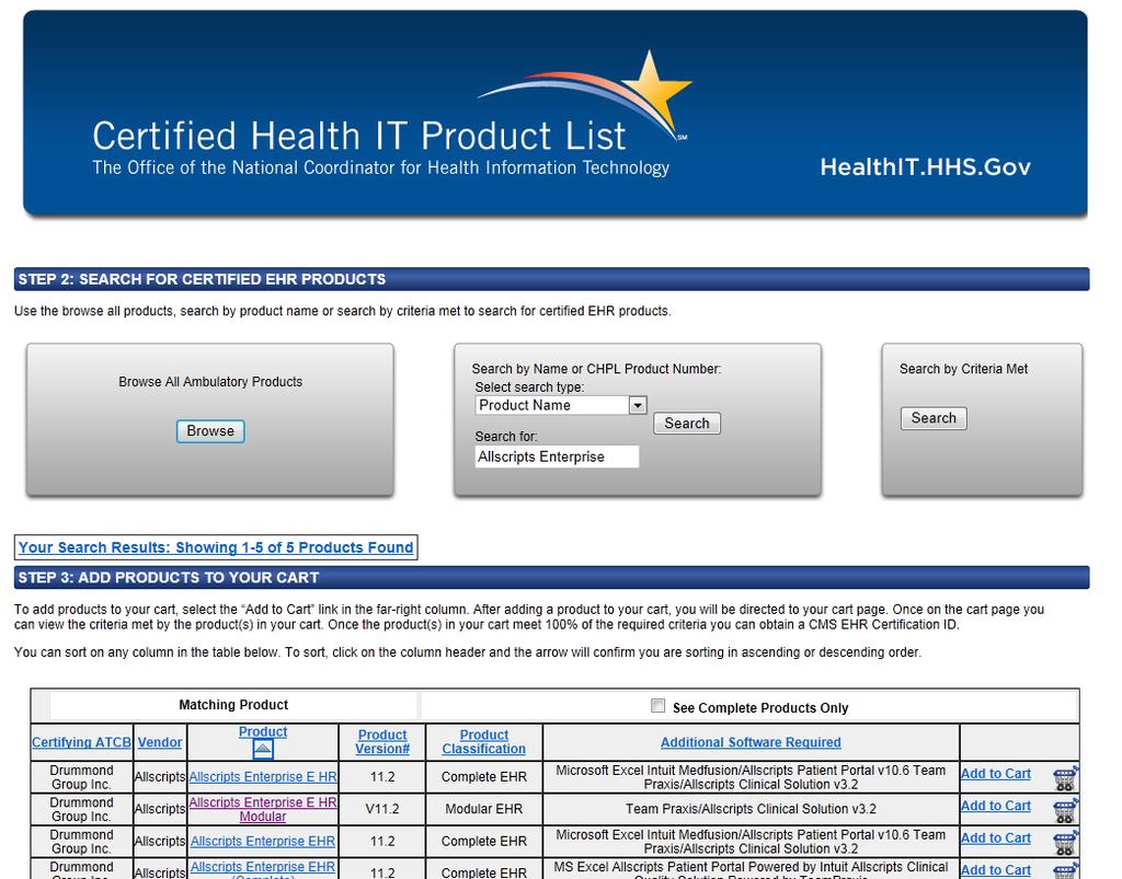 Obtaining the CMS EHR Certification ID For each