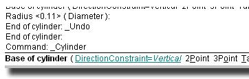 When the dialog enters the command line check the CONSTRAINT