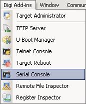 2.2. Open and configure the Serial Console view The target board prints out messages on the serial port.