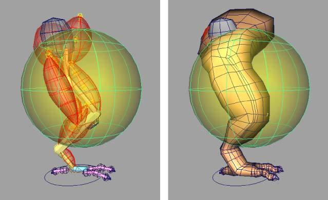 The radius of the sphere helps you visualize the skin points affected with this Sticky Bind distance.