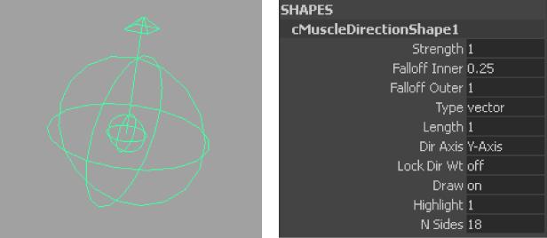 Create a Direction node 1 Make sure nothing is selected, close the Muscle Paint window, then select Muscle > Direction > Make Muscle Direction.