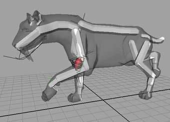 The muscle deformation is much more natural. Without the default Jiggle value, it is easier to set the three main pose states in the next steps. To set the pose states 1 Select the front leg muscle.