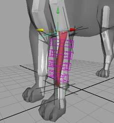 6 Select locmus_l_frontleg_start2 and move it next to locmus_l_frontleg_start1.