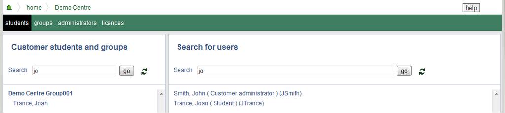 3. Click the Customer Administration link 4. Click on your account in the list of users 5. Click Students on the navigation menu 6.