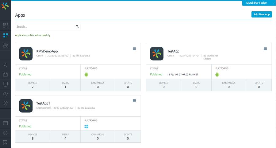 6. Configuring the Engagement Demo Application Using the MobileFabric Engagement Services Console 11.