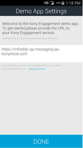 8. Subscribing to Push Notifications Using the MobileFabric Engagement Demo Application 5.