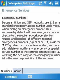 Changing Emergency Numbers 4. Select Emergency numbers.