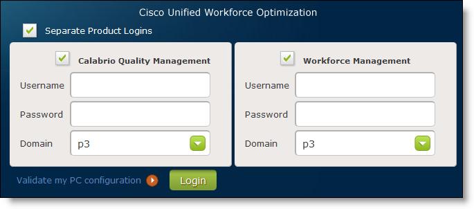 Getting Started About Single-User Login Authentication If you are not configured for multiple Cisco products or you want to log into both of the Cisco products with different login credentials,