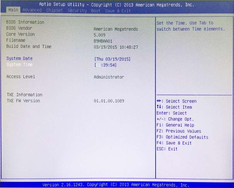 3-6 Main Menu Main menu screen includes some basic system information.