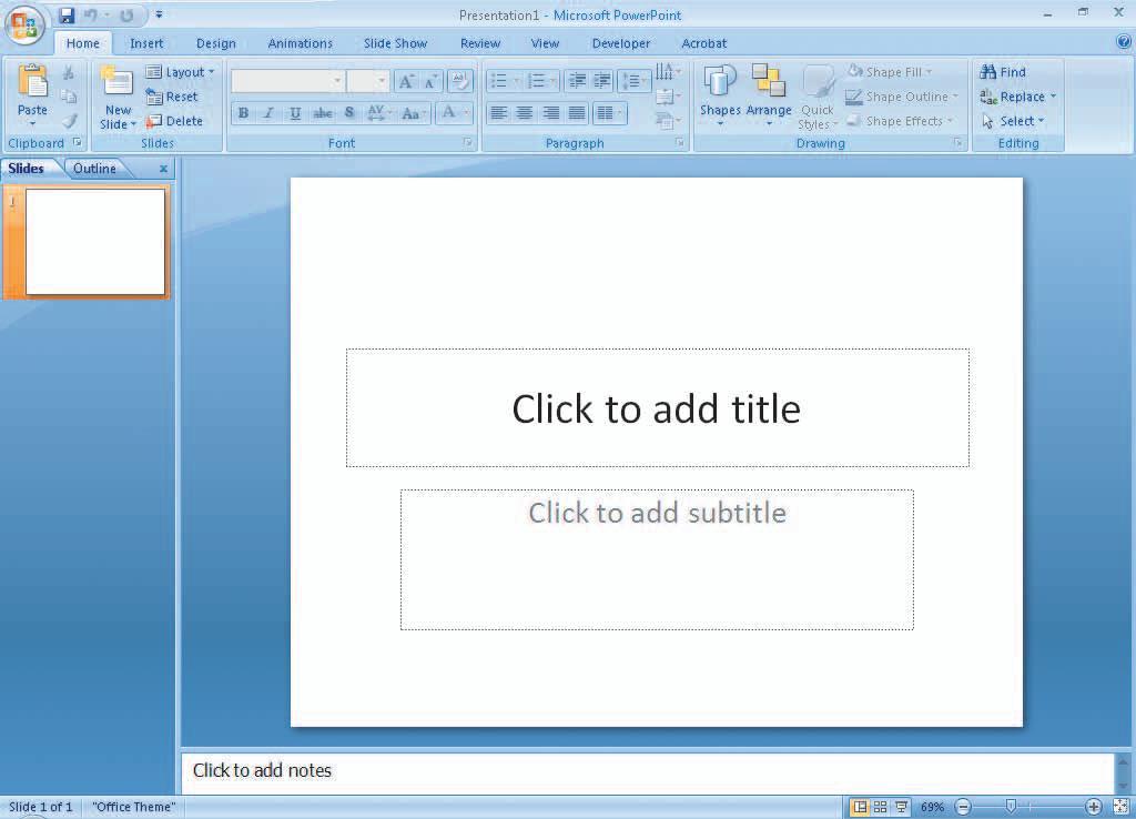 Presentation Concepts 12 Presentation software, like Microsoft Office PowerPoint, is a
