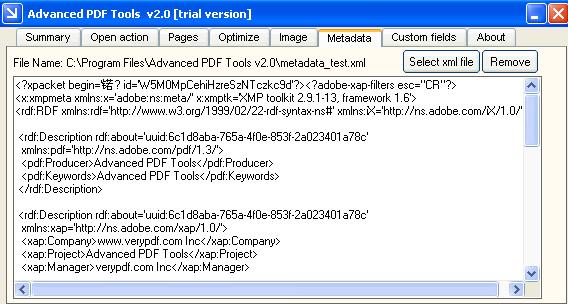 information, you can select XML file with button Select xml file to
