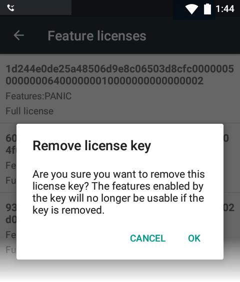 Using Feature Licenses Trial periods Applications offer a 30-day trial period on a per phone basis. Simply tap the app s icon on the phone for a popup that will ask you if you want to start the trial.