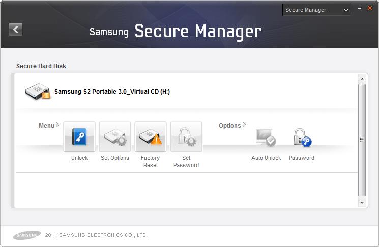 Chapter 3 Functions of Samsung Drive Manager 3-3 Samsung Secure Manager What is Samsung Secure Manager?