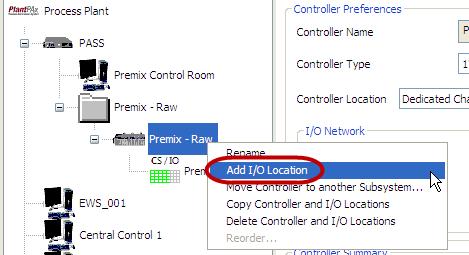 Right click the I/O location that IAB has added by default under the