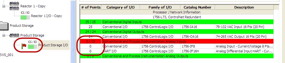 Use the dropdowns in the Conventional I/O section of the display to make the following choices: Family of I/O 1756 ControlLogix I/O Type of I/O Analog Inputs Catalog Number 1756-IF16H Click the Add