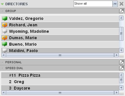 Figure 74 Directories Panel Selecting Directory 2) Click the Pullout