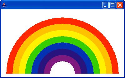 1 // Fig. 7.23: DrawRainbowTest.java 2 // Test application to display a rainbow. 3 i m p o r t javax.swing.