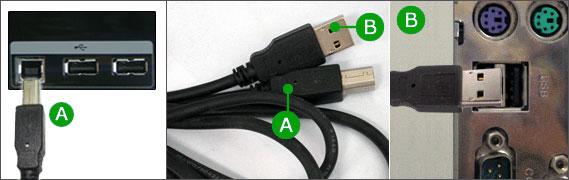 Make sure to use the USB cable supplied with this monitor to connect the monitor's and your computer's USB port. UP port 2.