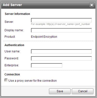 Trend Micro Endpoint Encryption 5.0 Patch 2 Installation & Migration Guide The Add Server screen appears. 6. Specify Server Information options.