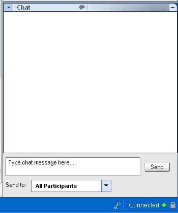 Using the chat window Use chat to communicate with the tutor if you are not using a microphone. The chat window and entry box are in the lower right of the screen.