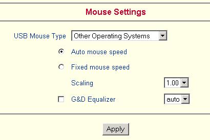 OPERATING GUIDE. Fixed Mouse speed When Mouse Acceleration on the Host computer is disabled, select Fixed Mouse Speed see Figure 15. Also in the Scaling drop-down menu select 1.00.