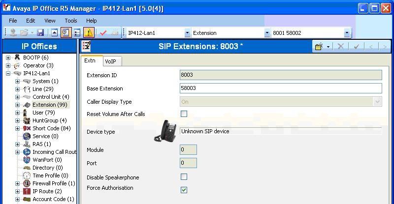 4.4. Administer SIP Extensions From the configuration tree in the left pane, right-click on Extension, and select New > SIP Extension