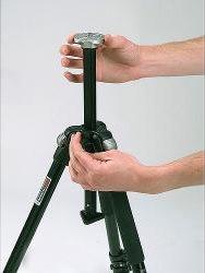 Figure 9 Many of the tripod models have the ability position the center column in either a side position or in an inverted position.