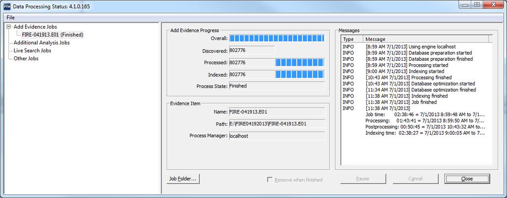 Figure 14 Running the preprocessing with this many options selected can be time consuming and can also cause FTK to
