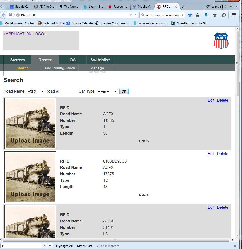 Figure 10 - Search Results Click in the area of the car you want, for example ACFX 14235.