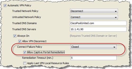 Captive Portal Detection allows User to authenticate to a HOTSPOT Portal