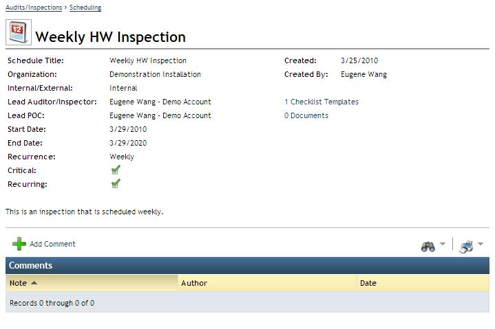 EMSWeb Audit/Inspection View 28