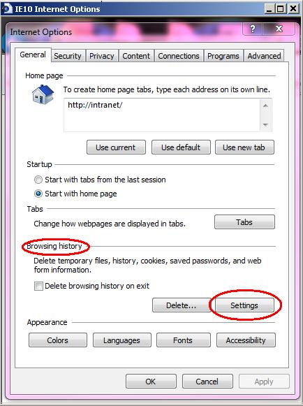 Internet Explorer 10 Setup Instructions 1. Open Internet Explorer (IE). Using the Main Tool Bar, Click Tools, point to Internet Options (reference figure 1-8). 2.