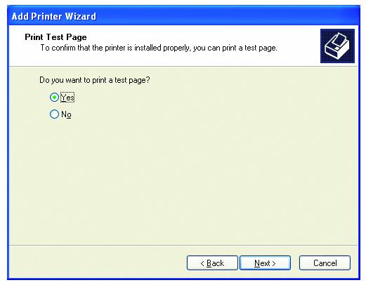 Click Next This screen will display information about your printer. Click Finish to complete the addition of the printer.