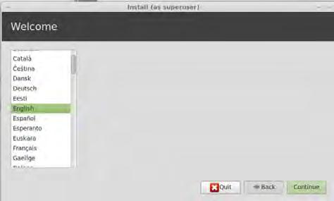 Install Mint A note: Mint needs 2 partitions to work properly, a main partition and a