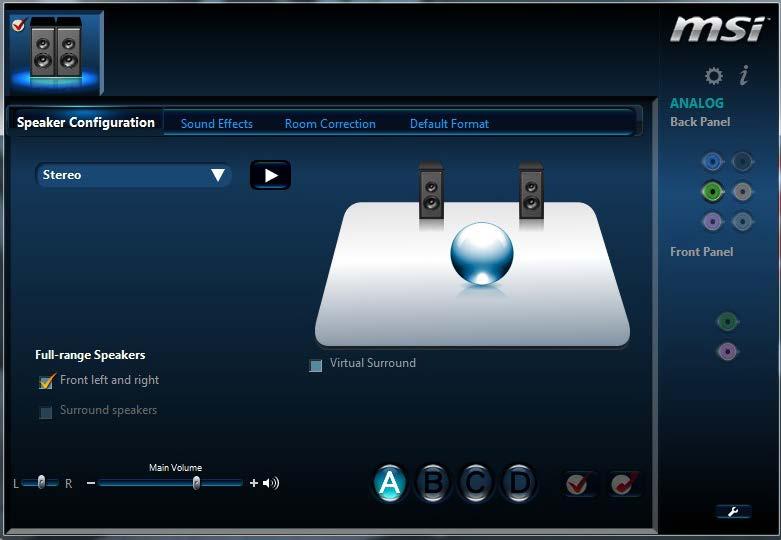 Realtek HD Audio Manager After installing the Realtek HD Audio driver, the Realtek HD Audio Manager icon will appear in the system tray. Double click on the icon to launch.