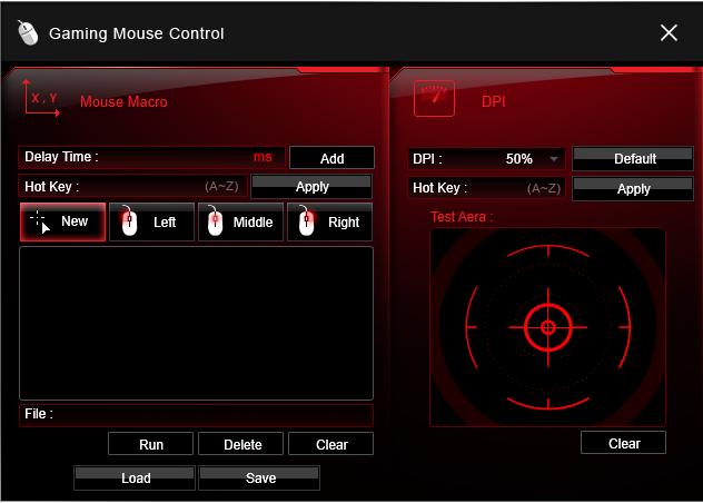 Gaming Mouse Control Gaming Mouse Control provides mouse macro function. You can also use it to change DPI of your mouse.